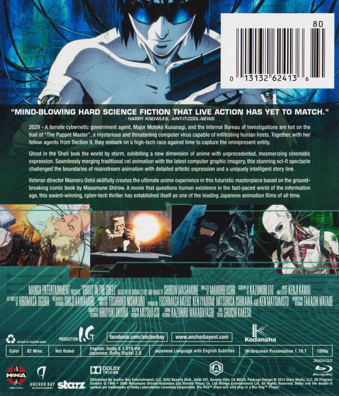 Back cover with synopsis, specs and frame captures